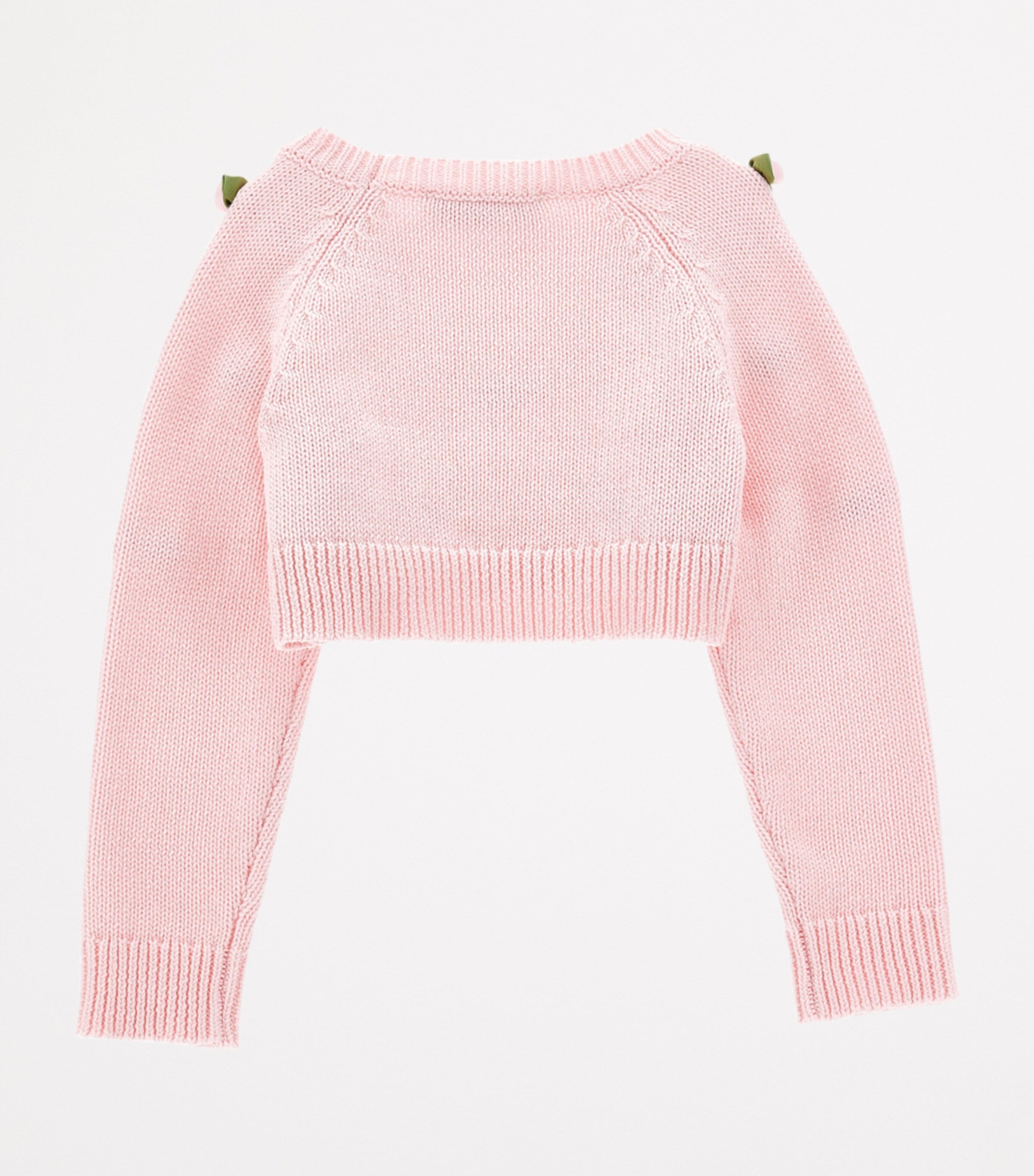 Cotton Rose Appliqué Sweater (3-36 Months)