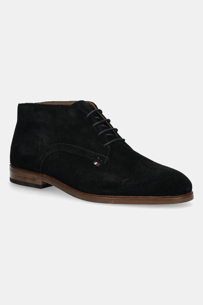 Велурени боти Tommy Hilfiger HILFIGER DRESS SUEDE BOOT