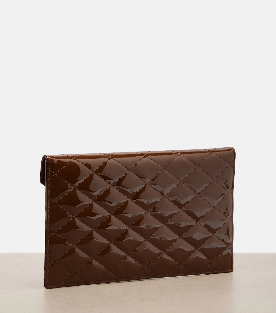 Saint Laurent - Paris quilted patent leather pouch