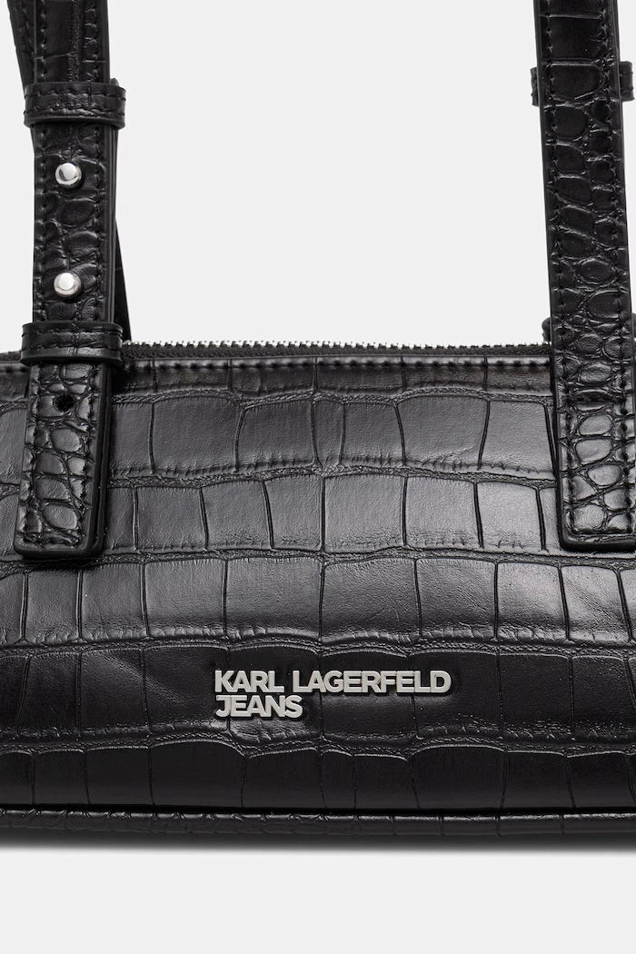 Karl Lagerfeld Jeans kadın suni deri baget çanta