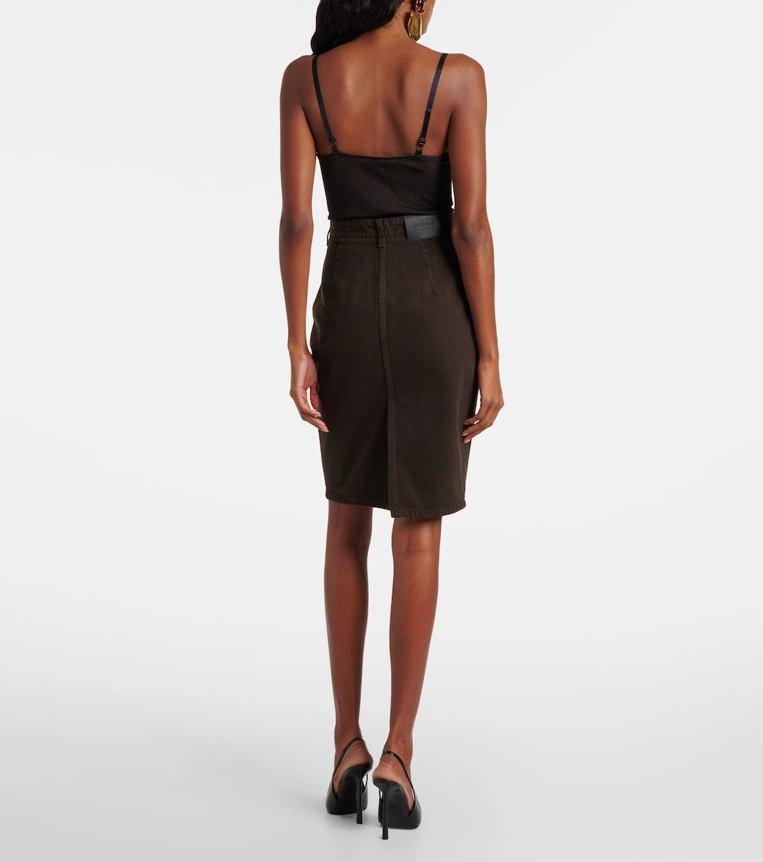 Saint Laurent - Cotton pencil skirt