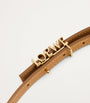 LOEWE Brown Leather Graphic Belt