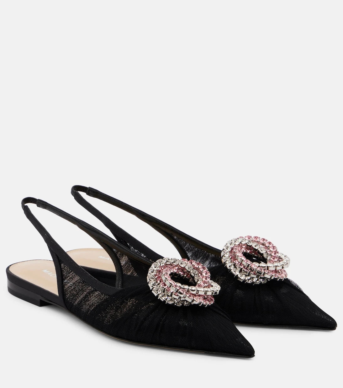Mach & Mach - Galaxy tulle slingback flats