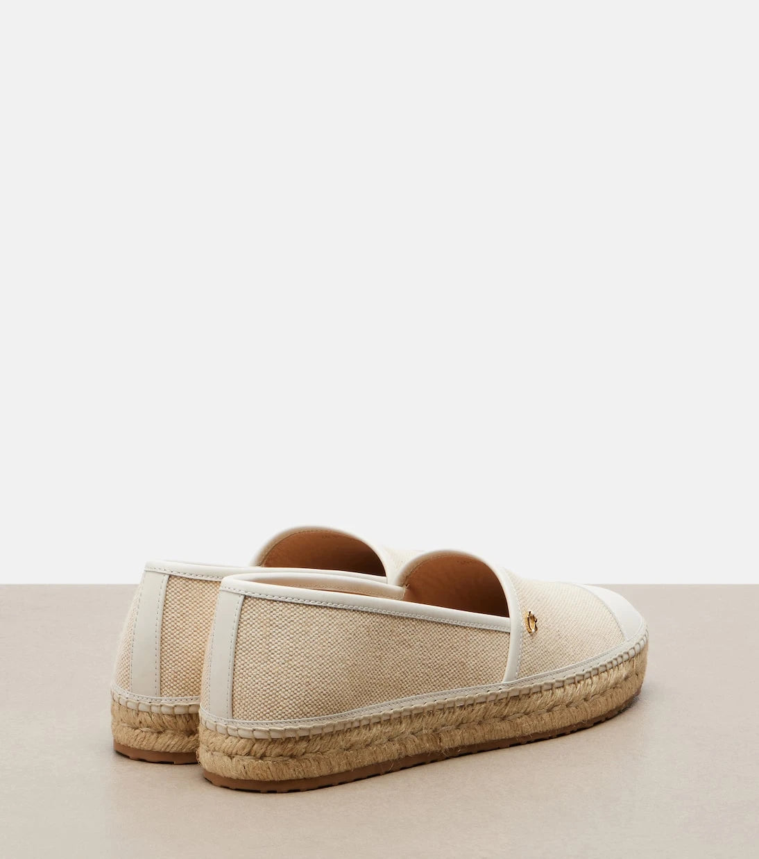 Gianvito Rossi - Leather-trimmed canvas espadrilles