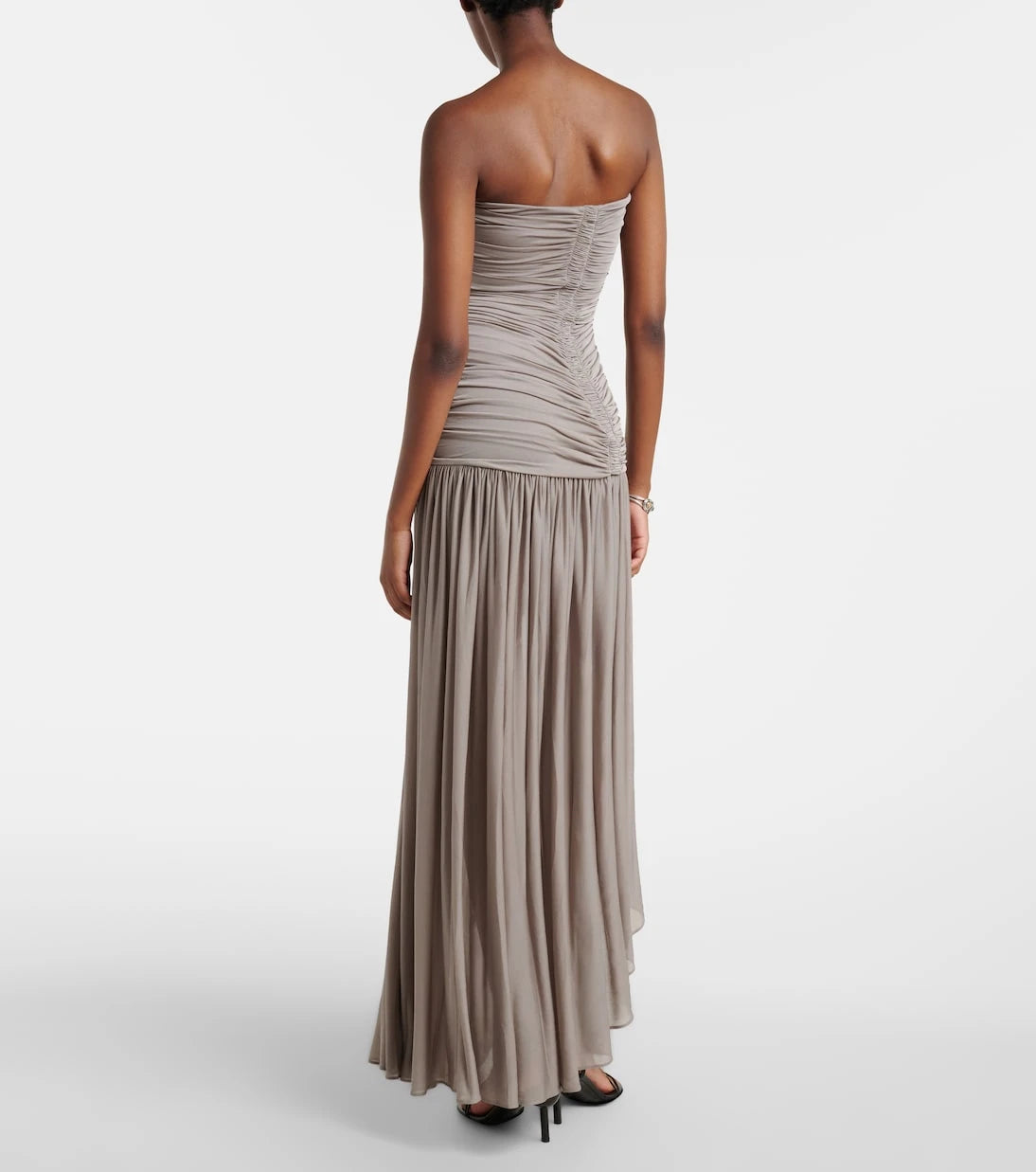 Christopher Esber - Ruched asymmetric midi dress