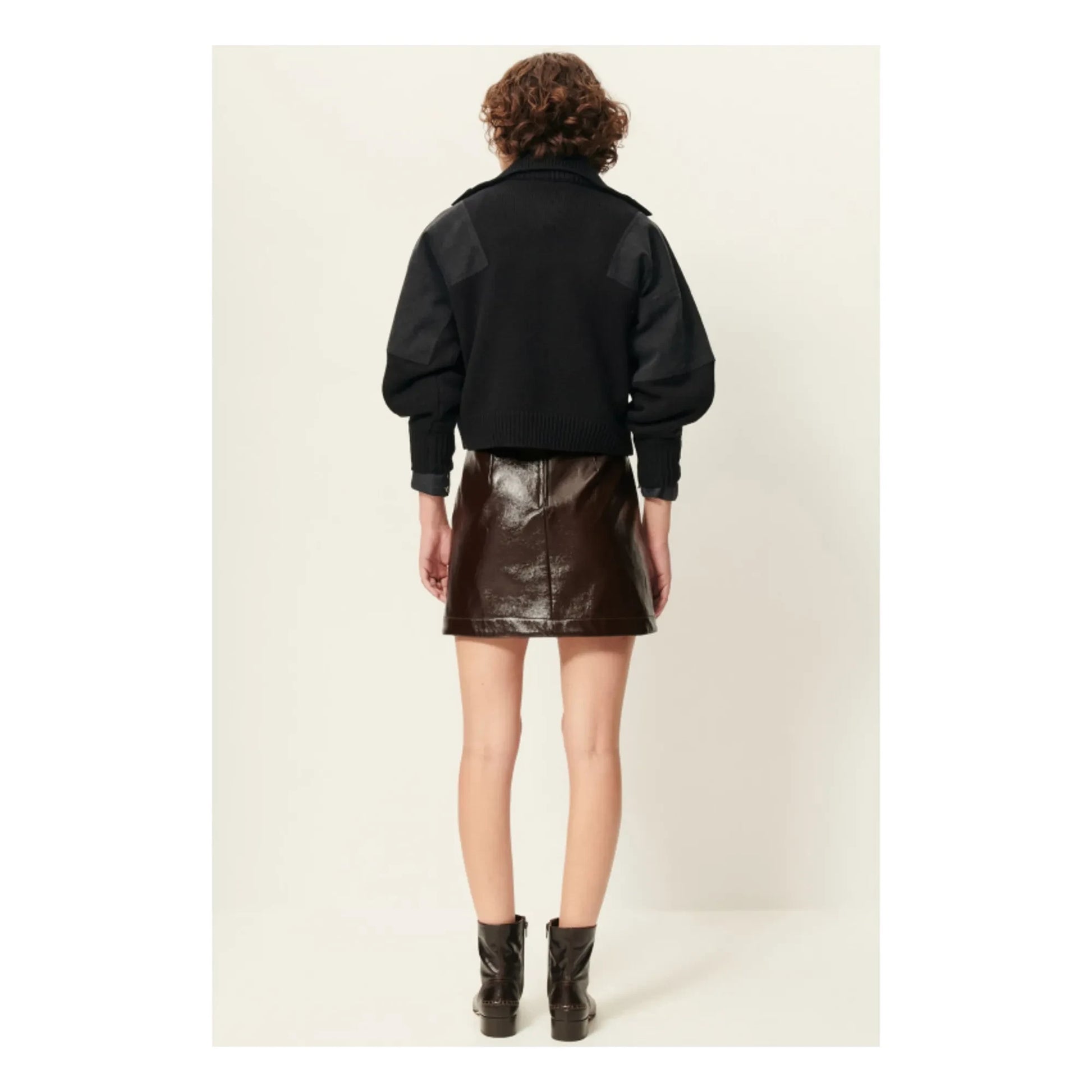 Sessùn - Abby Vinyl skirt | Mocha