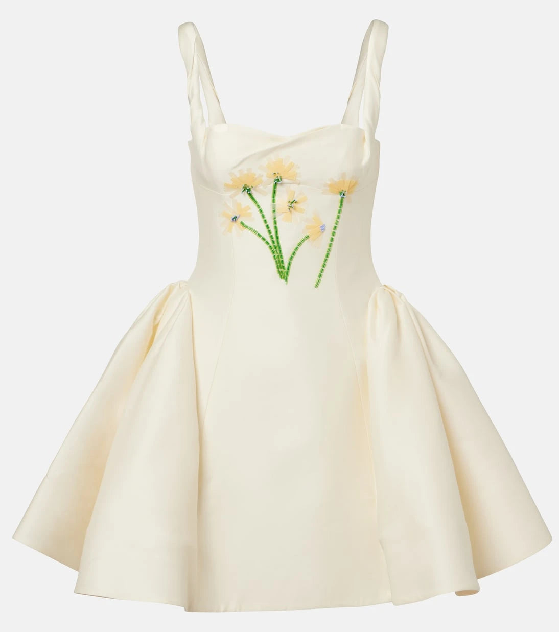 Leo Lin - Ariel embellished wool and silk minidress