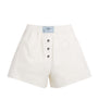 GANNI White Organic Cotton Elasticated Shorts