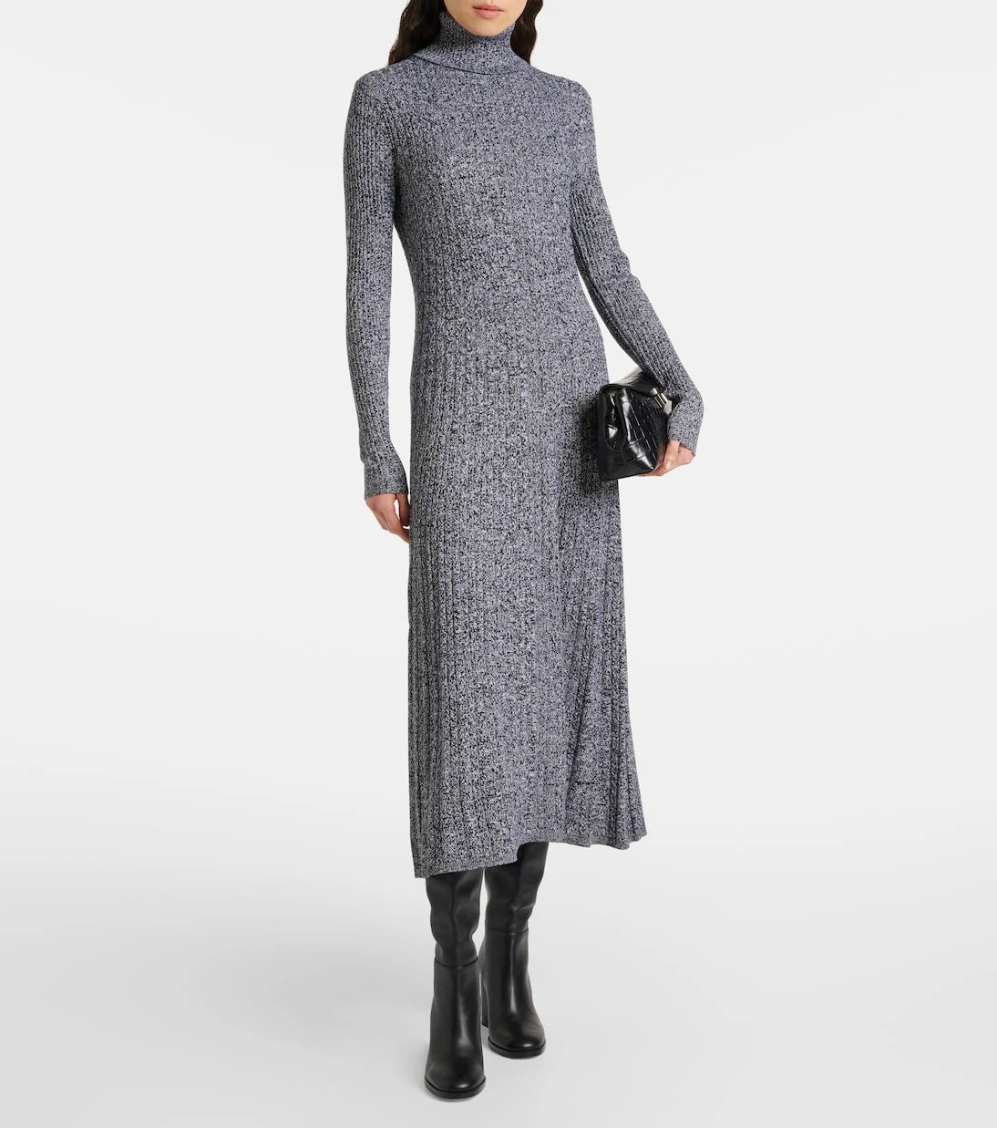 Joseph - Ribbed-knit turtleneck wool and silk dress