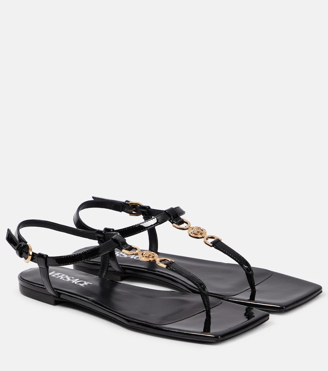 Versace - Medusa '95 deri parmak arası sandalet