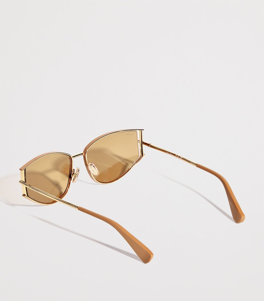 Max Mara Beige Cat-Eye Sunglasses