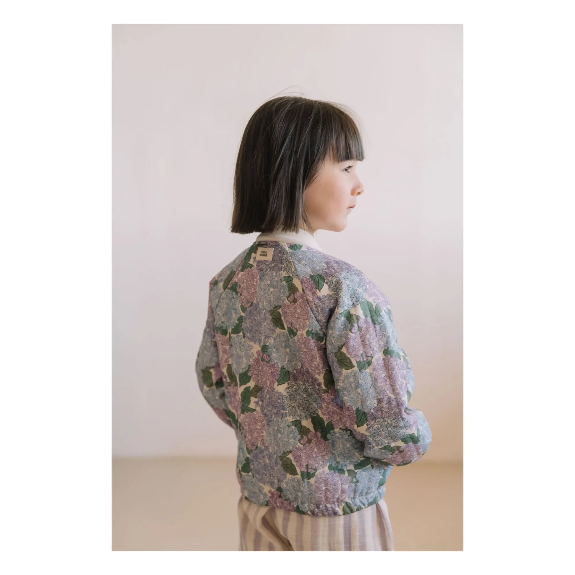 Studio Bohème - Léon Flowers Organic Cotton Bomber | Lilac