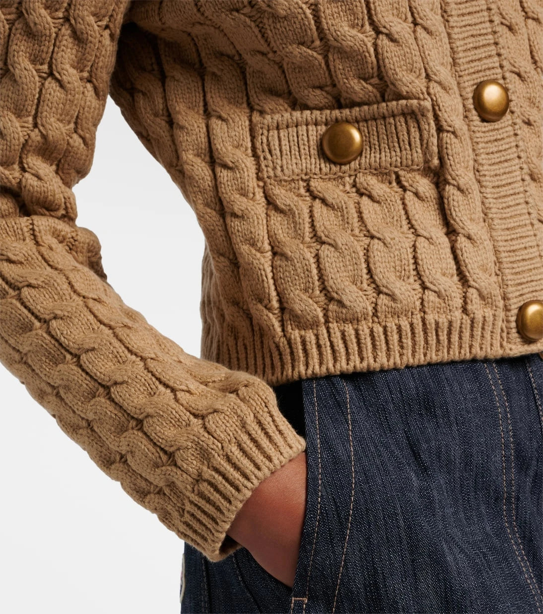 Moncler - Cable-knit cotton-blend cardigan