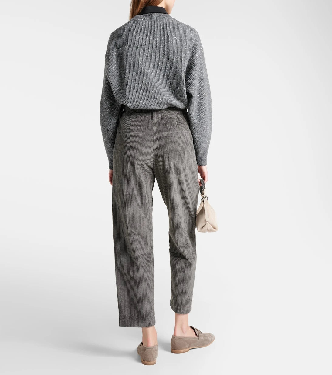 Brunello Cucinelli - بنطلون مستقيم مطوي من القطن