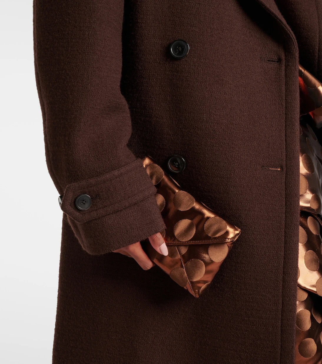 Dries Van Noten - Polka-dot metallic clutch
