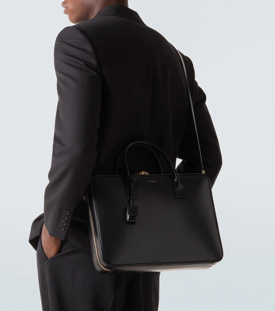 Saint Laurent - Leather briefcase