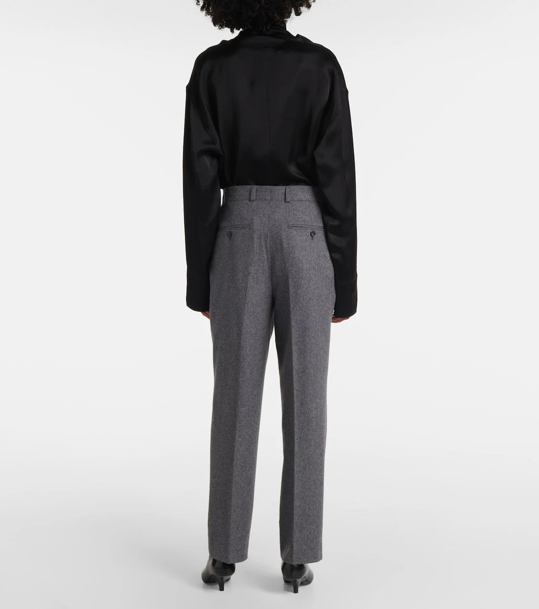 Toteme - Low-rise wool-blend flannel straight pants