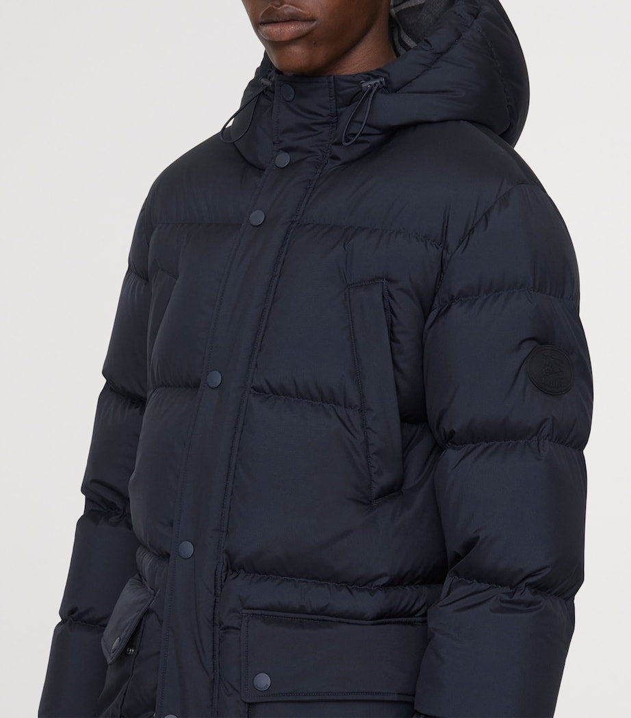 Burberry Navy Hooded Down Puffer Jacket