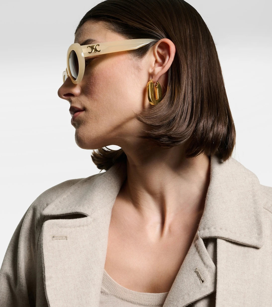 Celine Eyewear - Triomphe 01 oval sunglasses