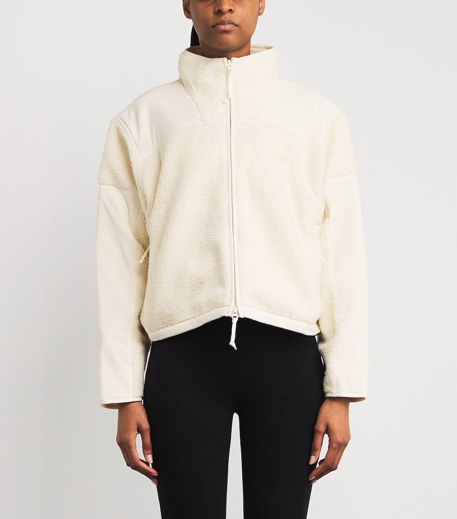 Skims Ivory Teddy Boxy Zip-Up Jacket