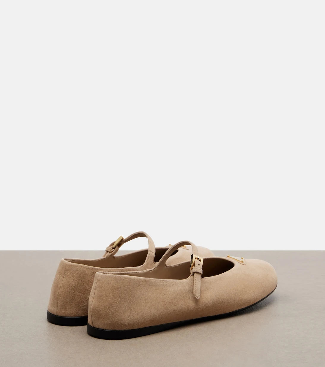 Prada - Suede Mary Jane flats