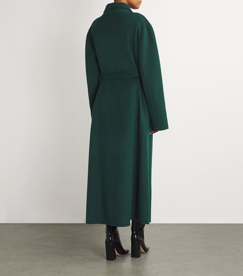 Wolk Morais Green Cashmere On Set Wrap Coat