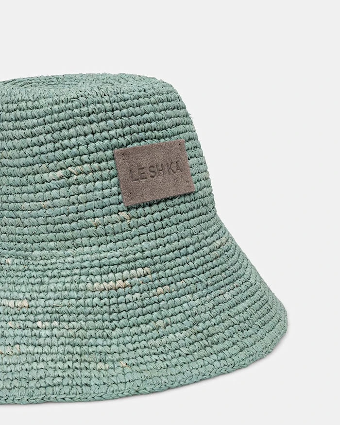 LE SH KA Örgü Kumaş Kadın Mavi Bucket Şapka