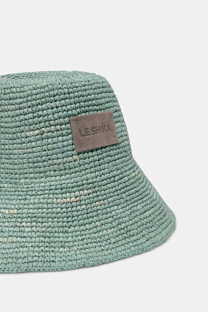 LE SH KA Örgü Kumaş Kadın Mavi Bucket Şapka