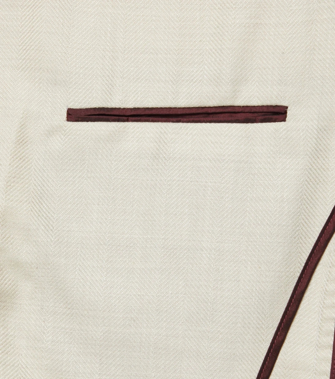 Rubinacci - Herringbone wool, silk, and linen blazer