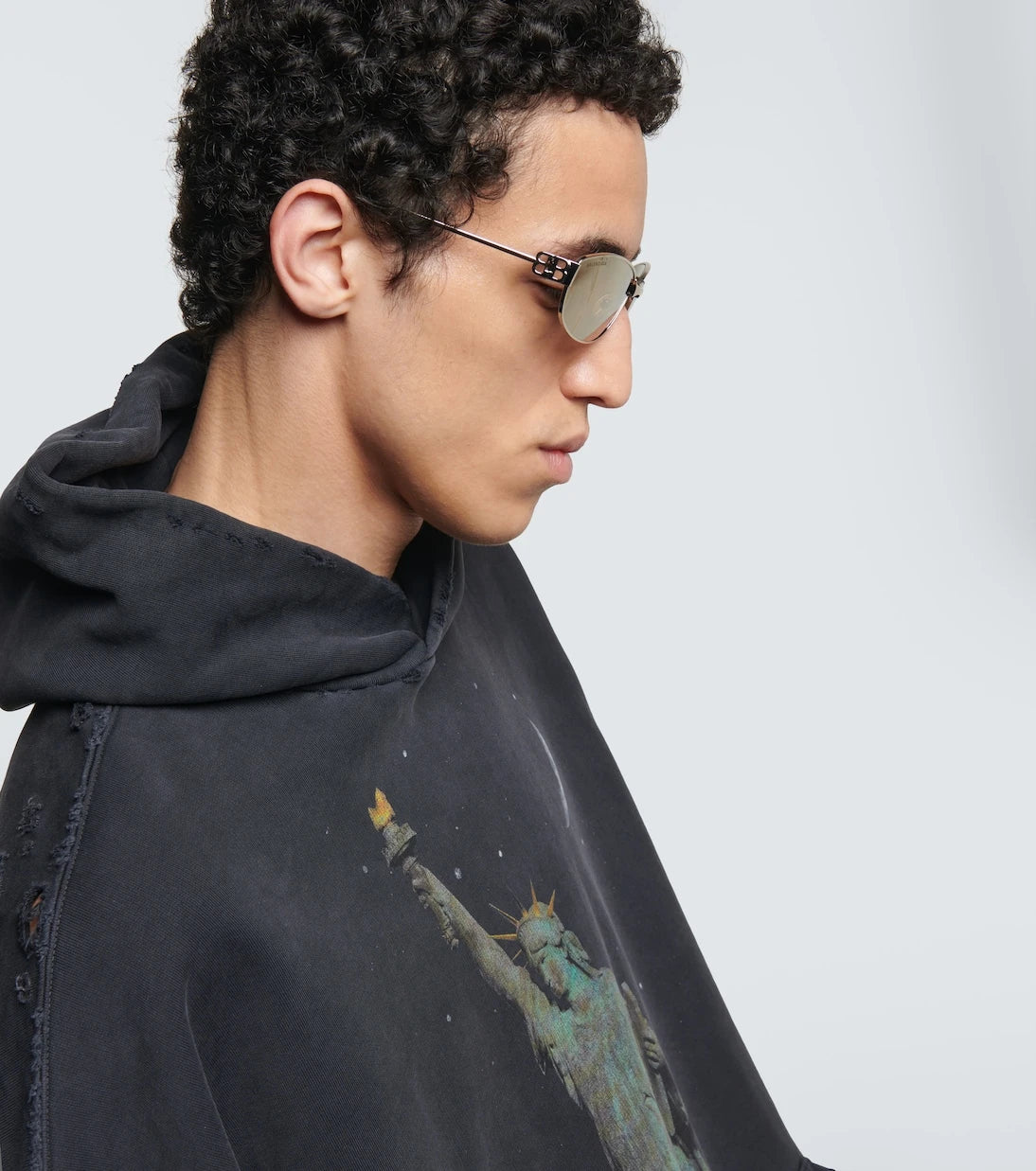 Balenciaga - Mercury oval sunglasses
