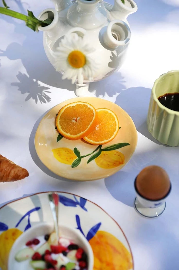 Комплект чинии &k amsterdam Plate Lemon Twig 20 cm (4 броя)
