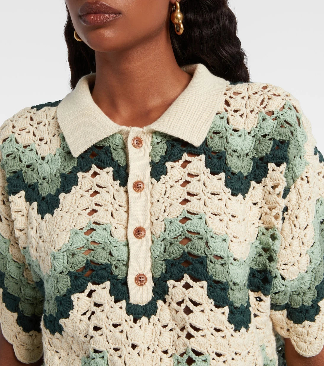 The Upside - Tidal Sagra cotton crochet top