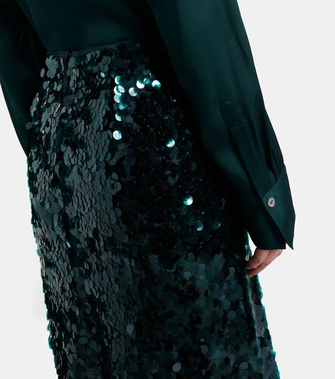 Vince - Lucite sequined midi skirt