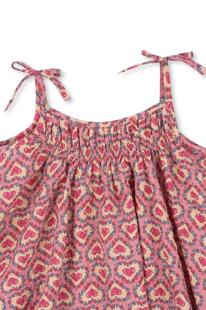 Konges Sløjd pamuklu yaz elbisesi VIVIAN STRAP DRESS GOTS