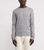 Grey Cashmere Crew-Neck Sweater