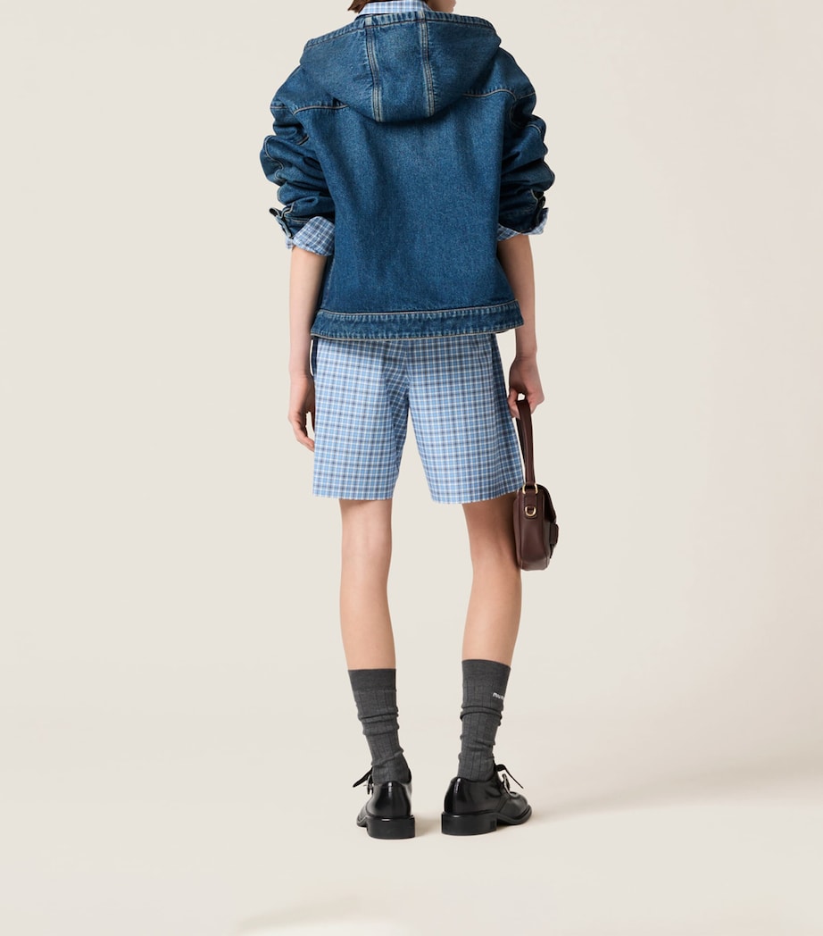 Blue Denim Zip-Up Hoodie