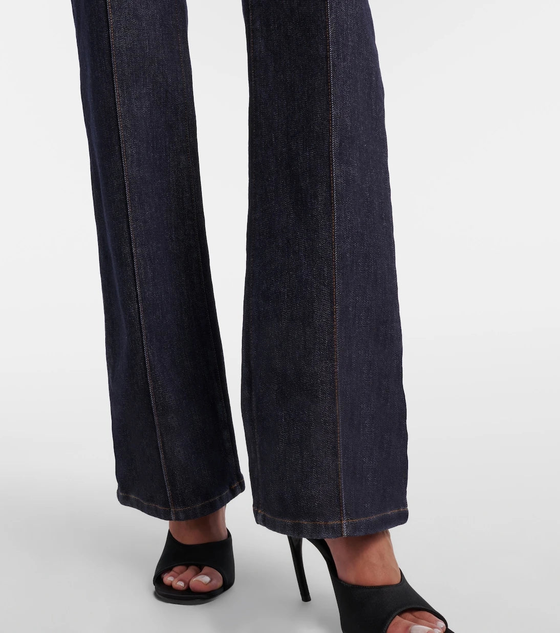 Self-Portrait - Belted denim jumpsuit