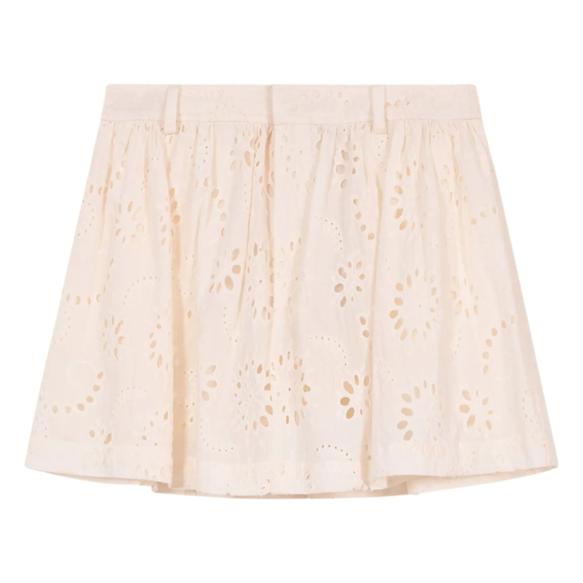 Indee - Skirt Short Broderie Anglaise Vendee | White