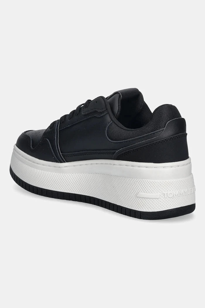 Кожени маратонки Tommy Jeans TJW RETRO BASKET FLATFORM