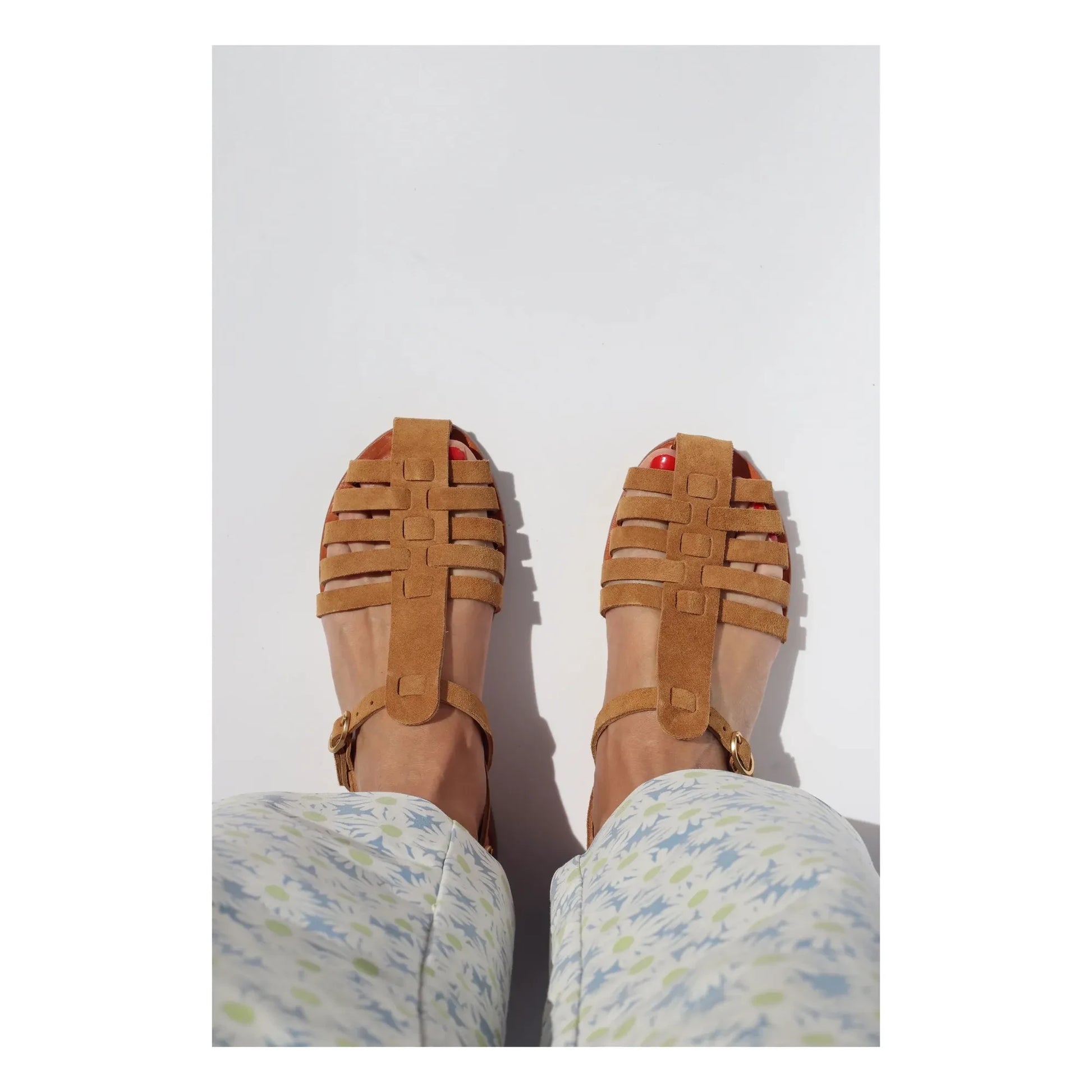 Mama Praïa - Fisherman Suede sandals | Camel