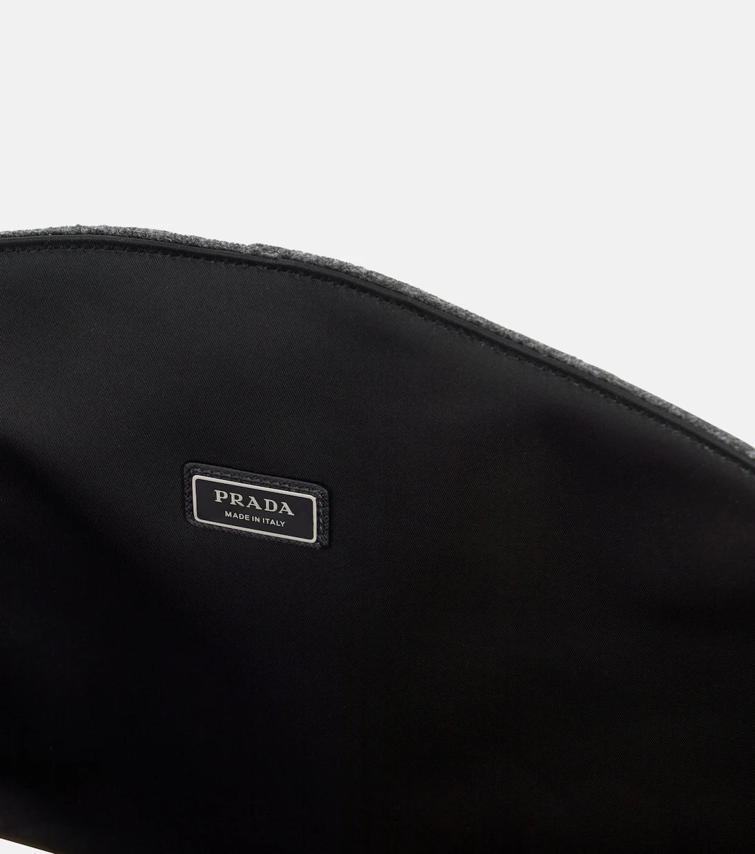 Prada - Logo leather-trimmed felt log carrier