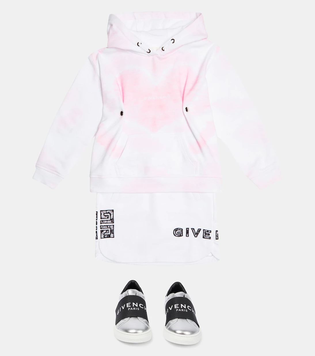Givenchy Kids - هودي قطني بنقشة التاي داي