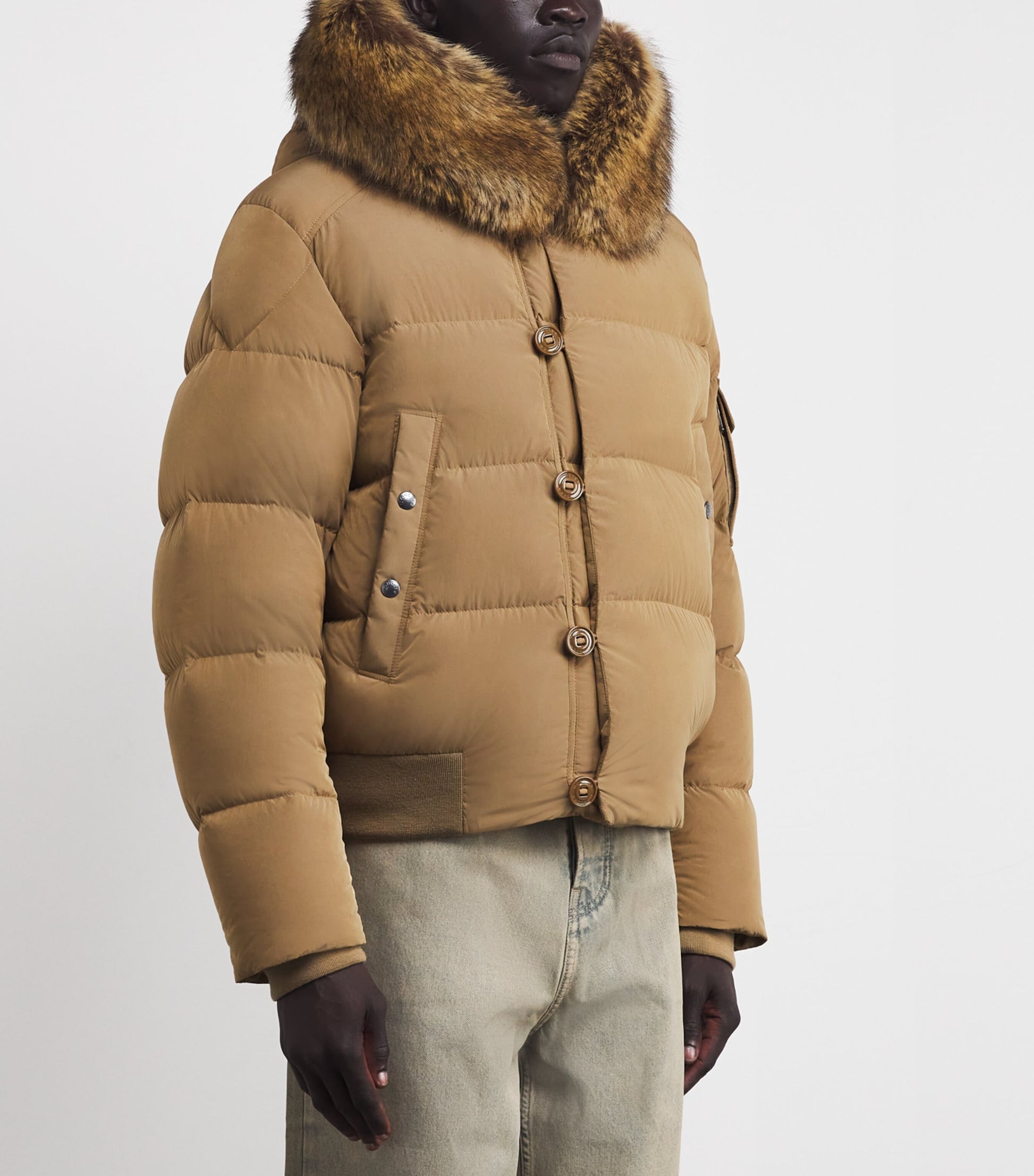 Moncler Beige Down Luynes Puffer Jacket