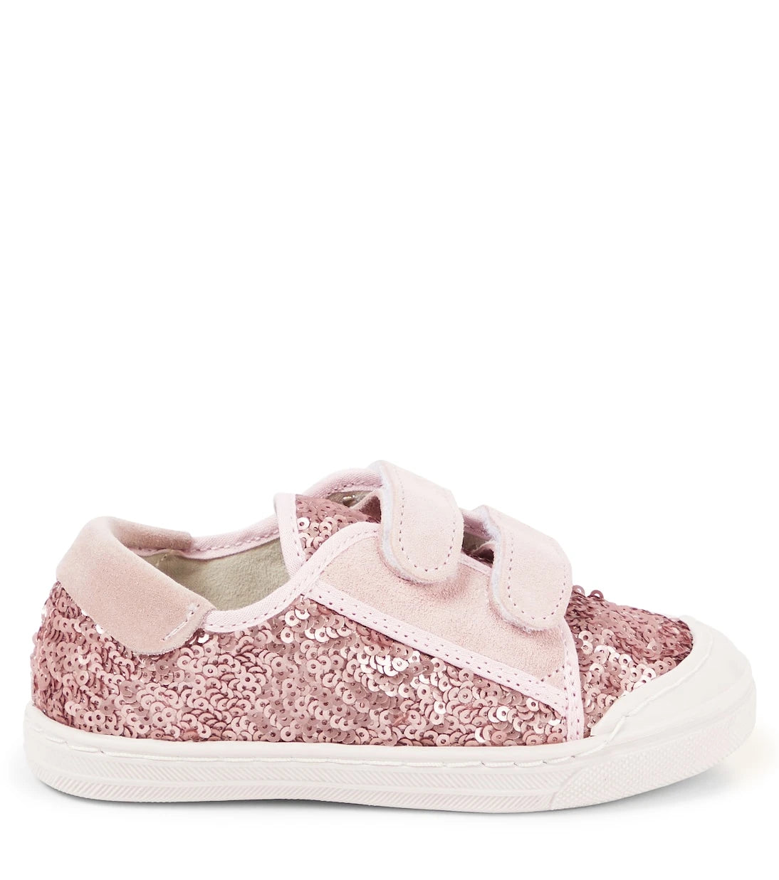 PèPè - Villas sequined leather-trimmed sneakers