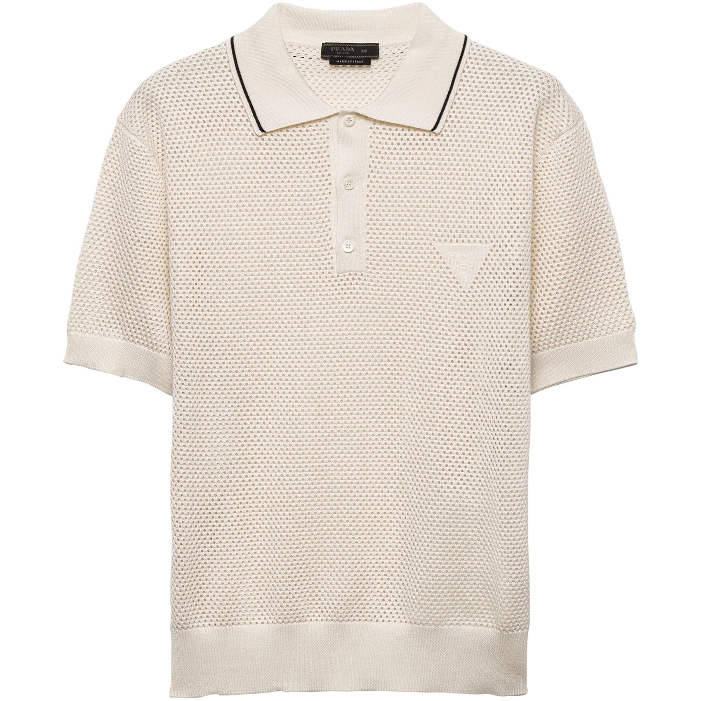 Prada Silk-Cotton Polo Shirt