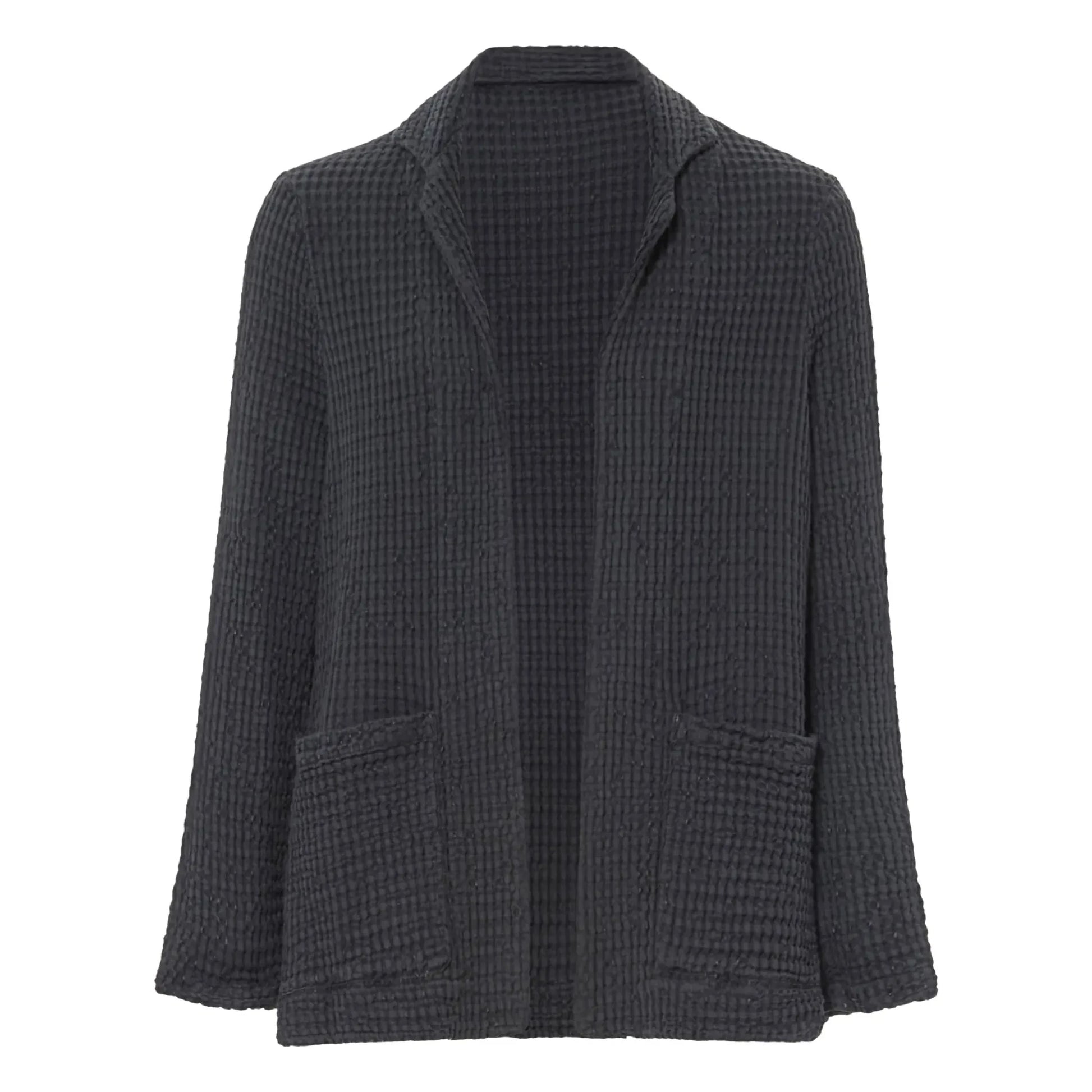 Masscob - Algar Waffle Cotton and Linen Jacket | Charcoal grey