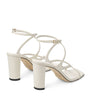 Jimmy Choo White Azie 85 Leather Heeled Sandals
