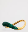 Yellow Gold and Malachite Boa Stackable Ring