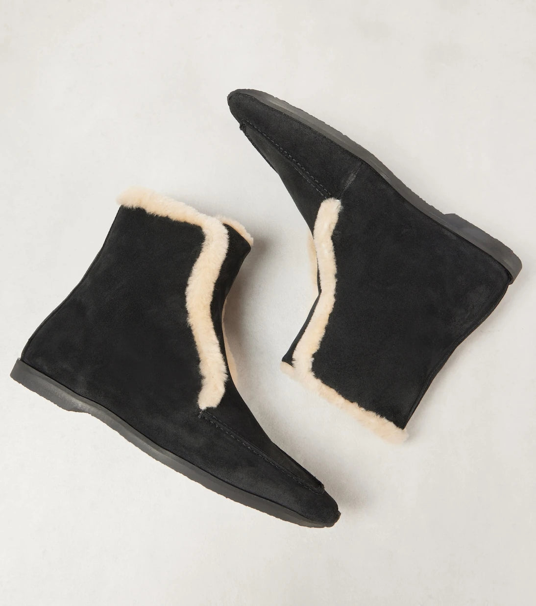 Toteme - Shearling-lined leather ankle boots