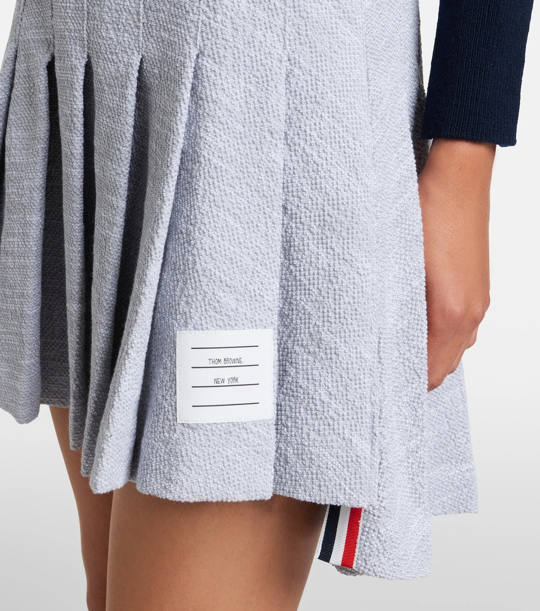 Thom Browne - Pleated cotton-blend tweed miniskirt